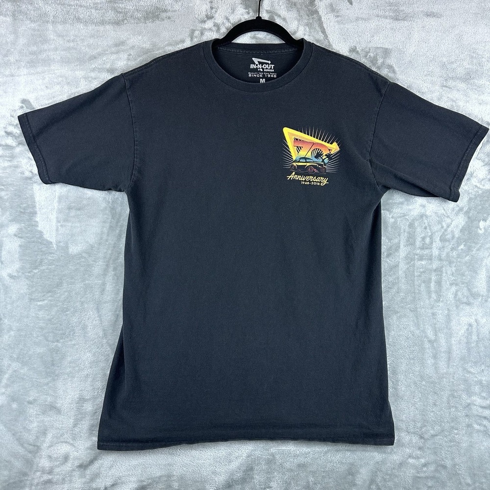 In-N-Out Burger T-Shirt Men's M Black 70th Anniversary Artwork By Vladimir Kush